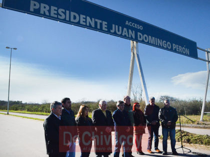 Hoy a la mañana: Se inauguró la nueva señalización del Acceso Juan Domingo Perón