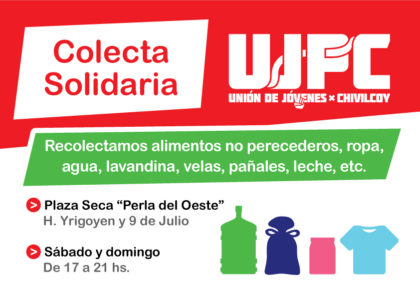 Unión de Jóvenes por Chivilcoy recolectará donaciones para San Nicolás