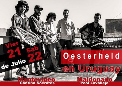 La banda chivilcoyana Oesterheld se presenta en Uruguay