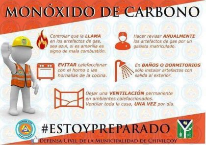 Recomendaciones para prevenir intoxicaciones por inhalación de monóxido de carbono