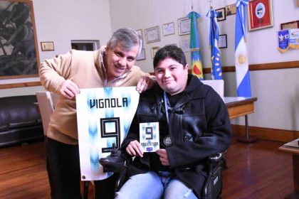 El intendente recibió al 9 de la Selección Argentina de Sillas de Ruedas a Motor