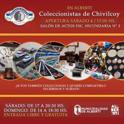 <span style='color:#f000000;font-size:14px;'>LOCALES</span><br>Anuncio de las actividades para el mes de mayo organizadas por la Asociación de Coleccionistas de Chivilcoy