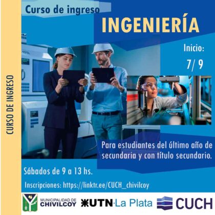 <span style='color:#f000000;font-size:14px;'>EDUCACIÓN</span><br>Está abierta la inscripción al ingreso a la UTN en el CUCH