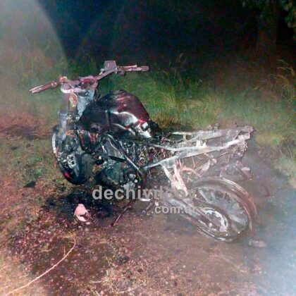 <span style='color:#f000000;font-size:14px;'>LOCALES</span><br>Bomberos acudieron a un incendio de moto en Ruta 30: daños totales, sin heridos