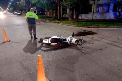 <span style='color:#f000000;font-size:14px;'>POLICIALES</span><br>Trasladan al Hospital a motociclista accidentado en Yapeyú y Avenida Bernardo de Irigoyen