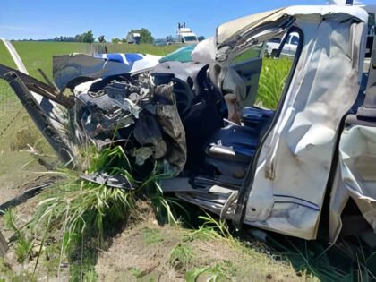 <span style='color:#f000000;font-size:14px;'>POLICIALES</span><br>[9 de Julio] Ruta 5: Tras colisión, un conductor salva milagrosamente su vida