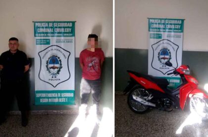 <span style='color:#f000000;font-size:14px;'>POLICIALES</span><br>Personal Policial detiene a un joven que había sustraído una motocicleta item-thumbnail