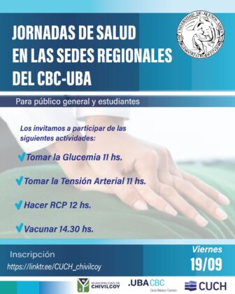 <span style='color:#f000000;font-size:14px;'>SALUD</span><br>La UBA realizará en el CUCH capacitaciones en saberes básicos para emergencias, orientadas a todo público