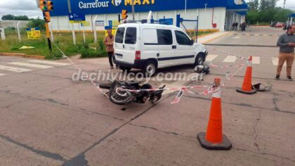 <span style='color:#f000000;font-size:14px;'>SINIESTRO VIAL</span><br>Violento choque entre una moto y un utilitario en el Acceso Alfonsín item-thumbnail